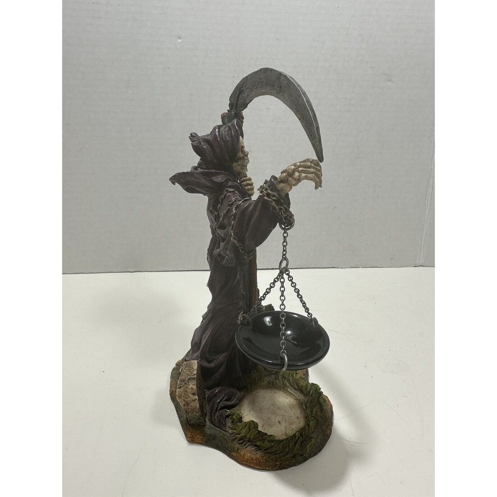 Summit Collection Grim Reaper Statue Scythe Scale Purple Robe Gothic fantasy 9in - Picture 10 of 11